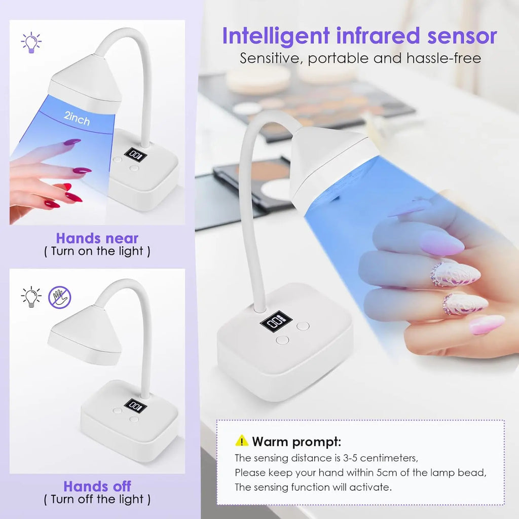 Novara Beauty Wireless LED UV Nail Lamp - 360° Bendable & Rechargeable