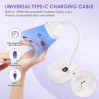 Novara Beauty Wireless LED UV Nail Lamp - 360° Bendable & Rechargeable