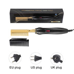 Novara Beauty 2 in 1 Hot Comb Straightener - Fast Heating Travel Anti-Scald