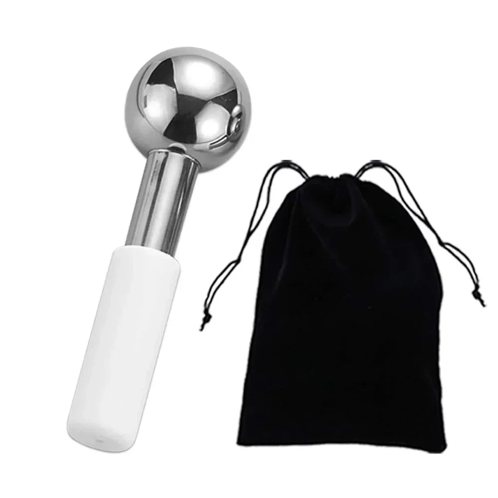 Novara Beauty Stainless Steel Ice Globes - Cooling Facial Massage Set