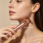 Novara Beauty 24K Gold Face Lift Massager - T-Shaped Bar
