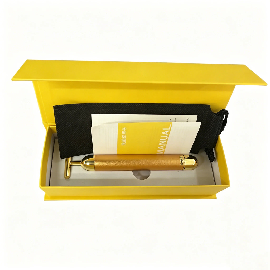 Novara Beauty 24K Gold Face Lift Massager - T-Shaped Bar
