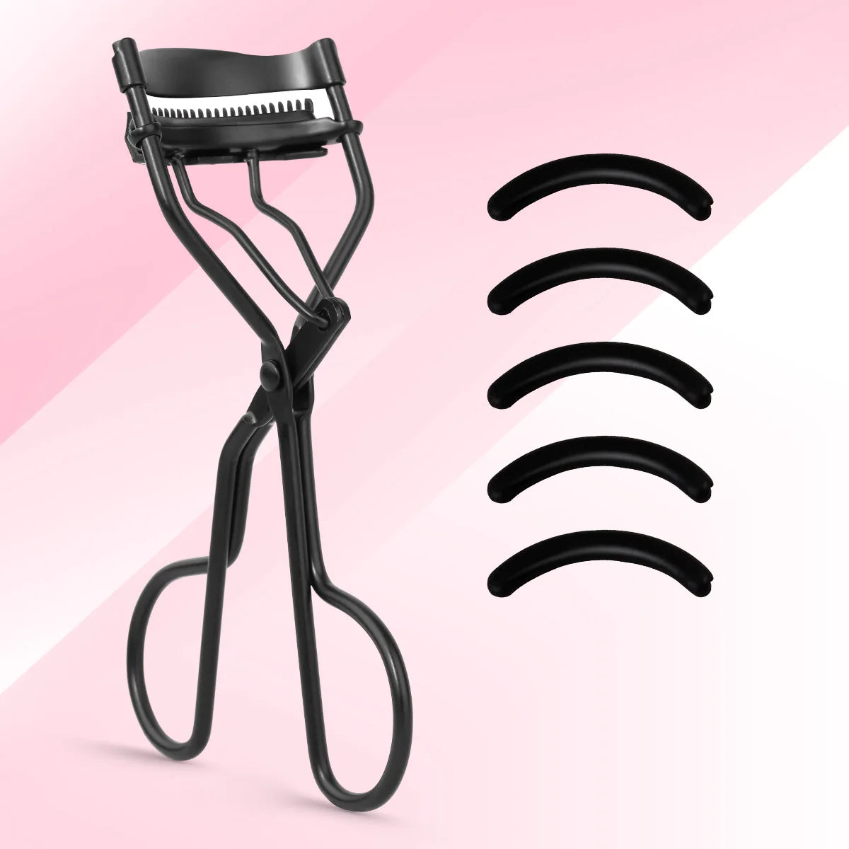 Novara Beauty Stainless Steel Eyelash Curler - 5 Silicone Pads Set