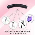 1 portable eyelash curler with 5 silicone pads, stainless steel eyelash curler, permanently shaping big eyes.