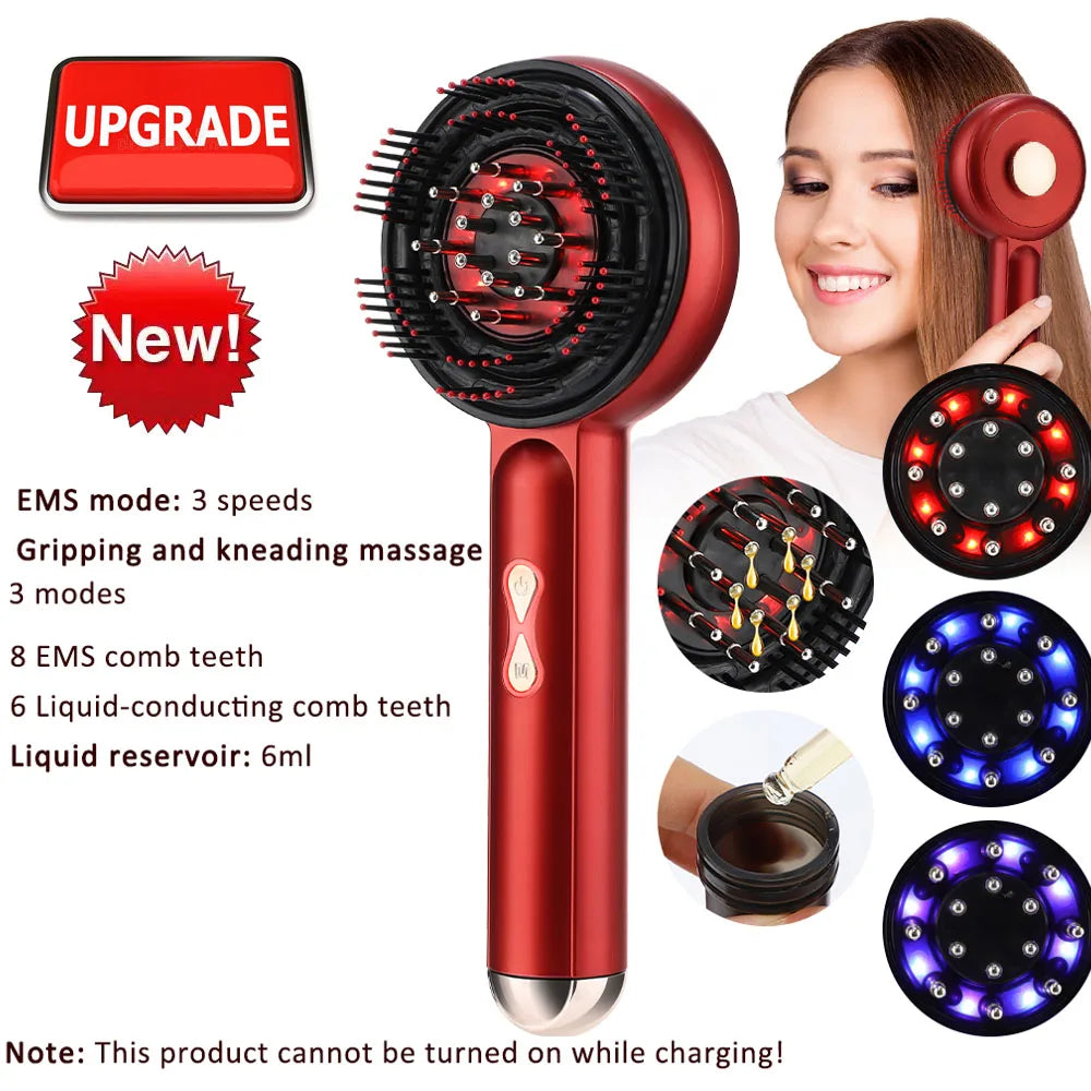 Novara Beauty Electric Scalp Massage Comb - Anti Hair Loss & Growth Care