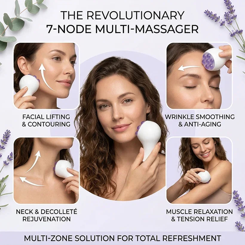New Purple Pink Crystal Jade Facial Roller Ball Massager Face Lift and Tighten Beauty Device Neck Massage Ball Skin Care Tools