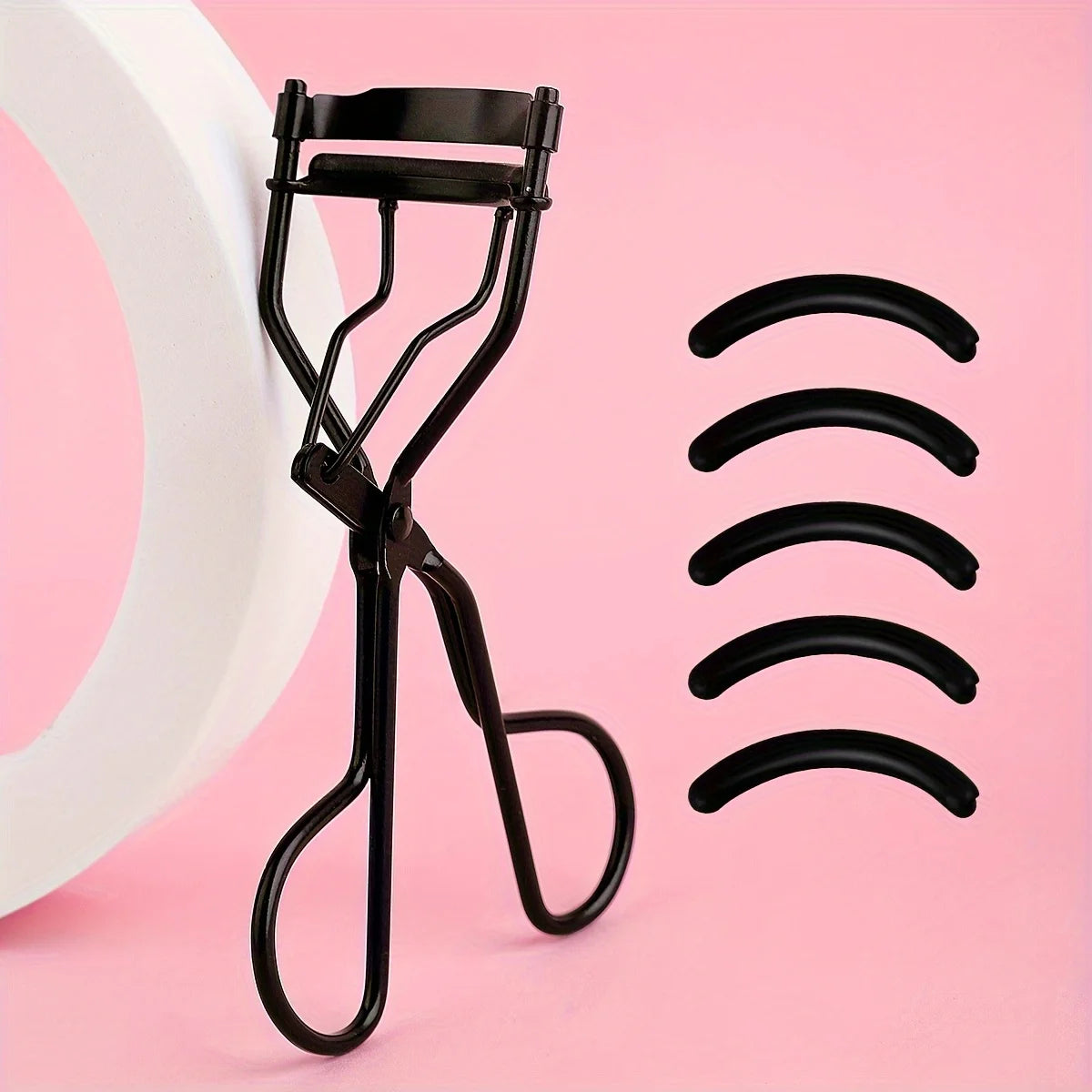Novara Beauty Stainless Steel Eyelash Curler - 5 Silicone Pads Set