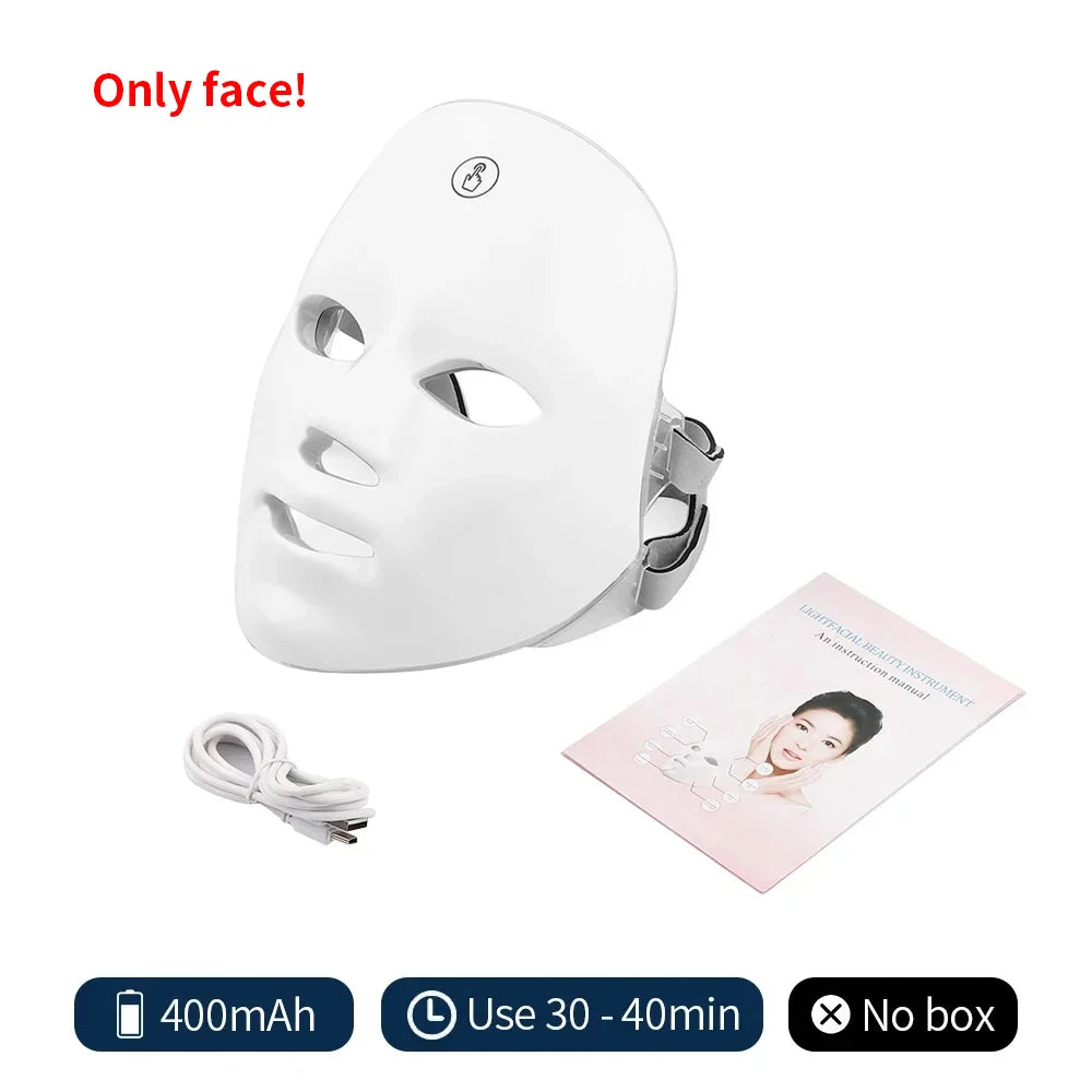 Novara Beauty 7 Color LED Face Mask - Wireless Photon Skin Rejuvenation