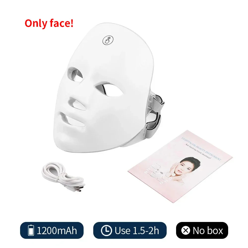 Novara Beauty 7 Color LED Face Mask - Wireless Photon Skin Rejuvenation