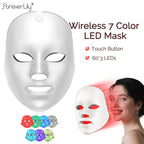 Novara Beauty 7 Color LED Face Mask - Wireless Photon Skin Rejuvenation