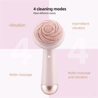 Novara Beauty Electric Silicone Facial Brush - Vibration & Roller Massager
