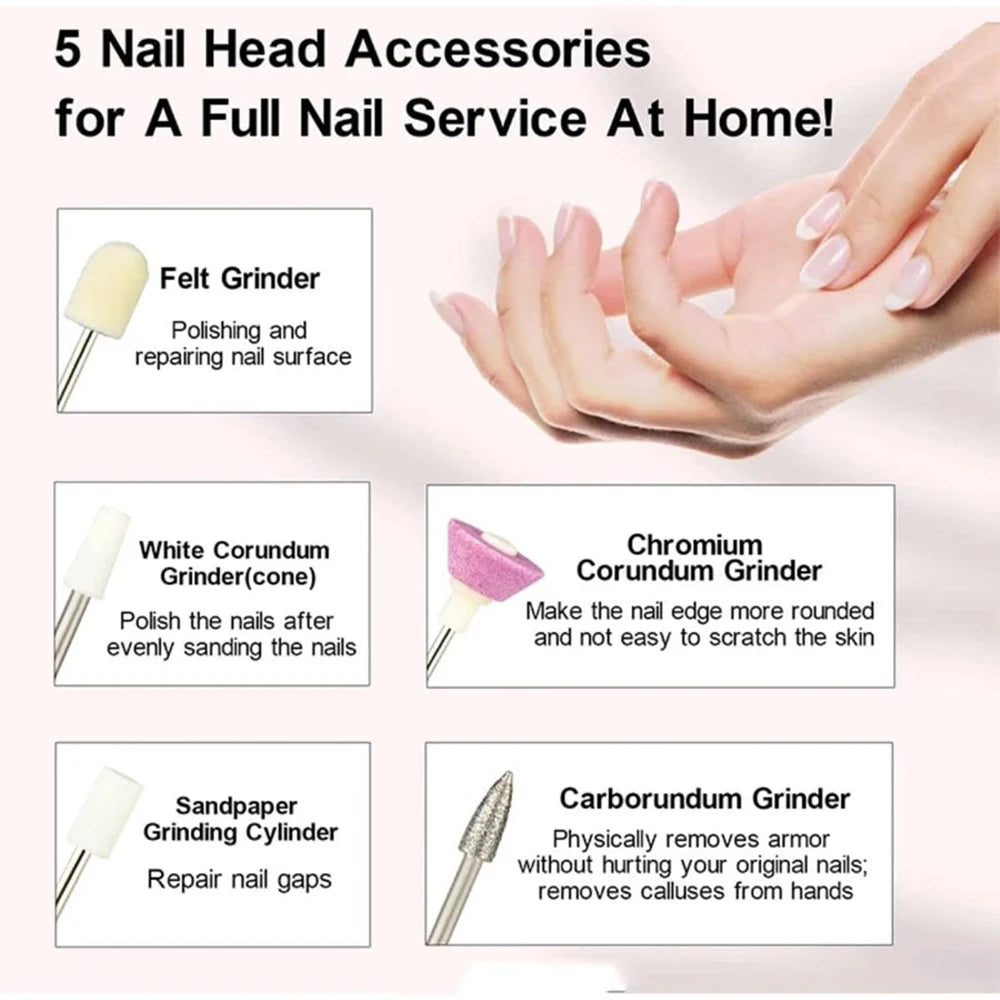 Novara Beauty Electric Nail Drill - 4 Speed Manicure & Pedicure Kit