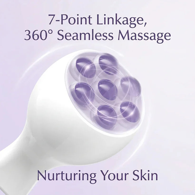 New Purple Pink Crystal Jade Facial Roller Ball Massager Face Lift and Tighten Beauty Device Neck Massage Ball Skin Care Tools