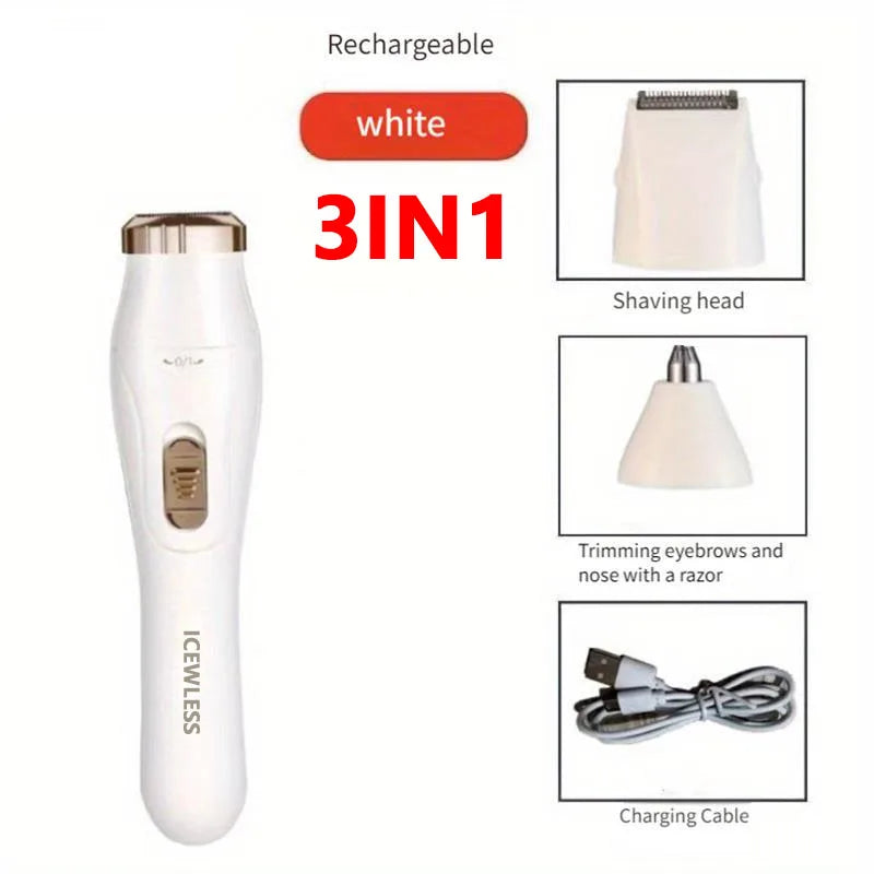 Novara Beauty 3 in 1 Electric Hair Trimmer - Painless Body Hair Removal