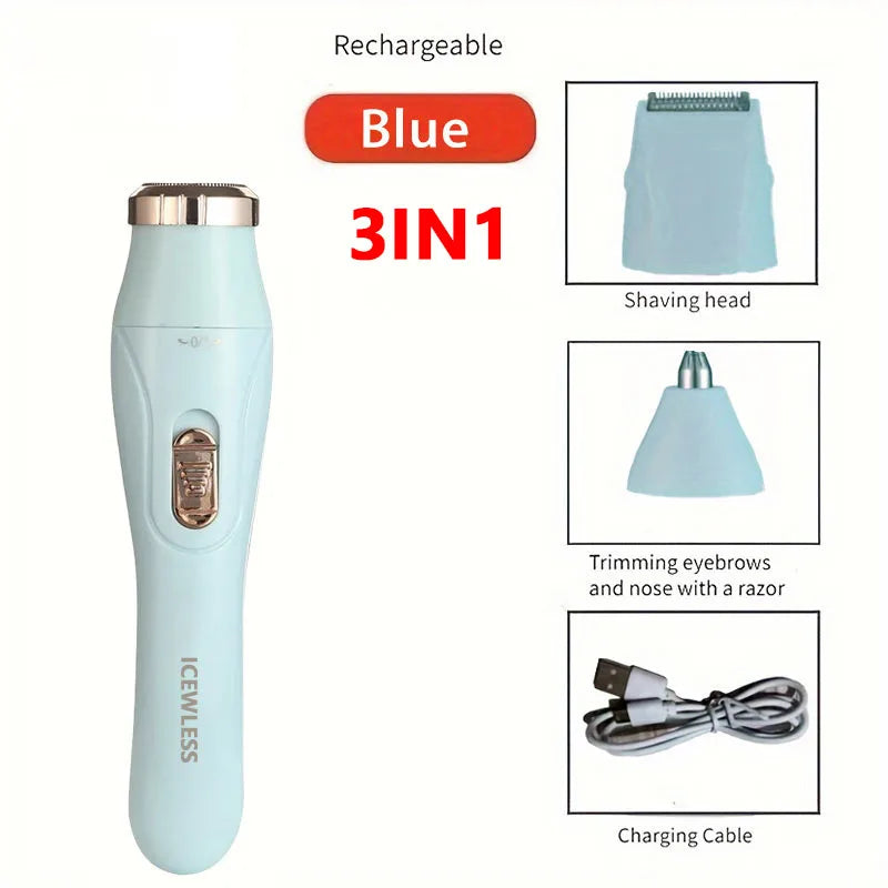 Novara Beauty 3 in 1 Electric Hair Trimmer - Painless Body Hair Removal