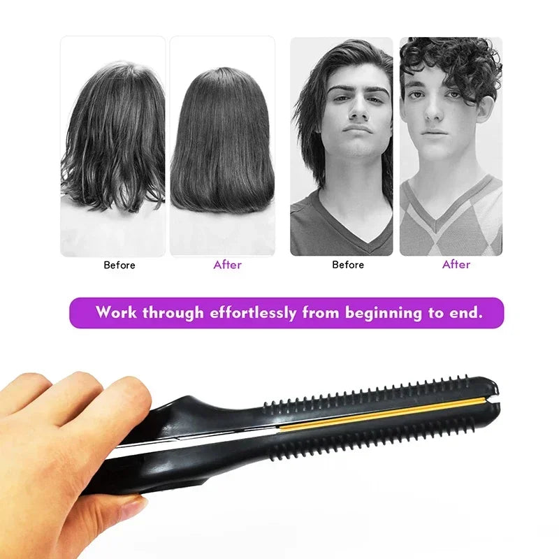 Novara Beauty 2-in-1 Mini Straightener - Ceramic Curling Iron & Beard Tool
