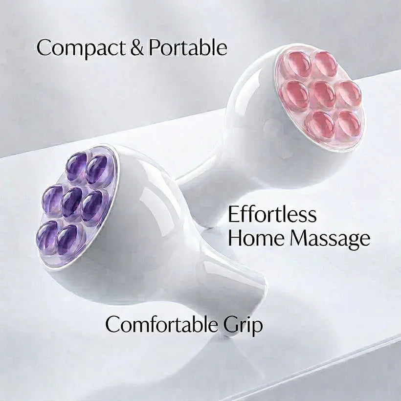 New Purple Pink Crystal Jade Facial Roller Ball Massager Face Lift and Tighten Beauty Device Neck Massage Ball Skin Care Tools