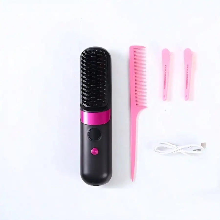 Novara Beauty Mini Hair Straightener Comb - USB Rechargeable & Cordless