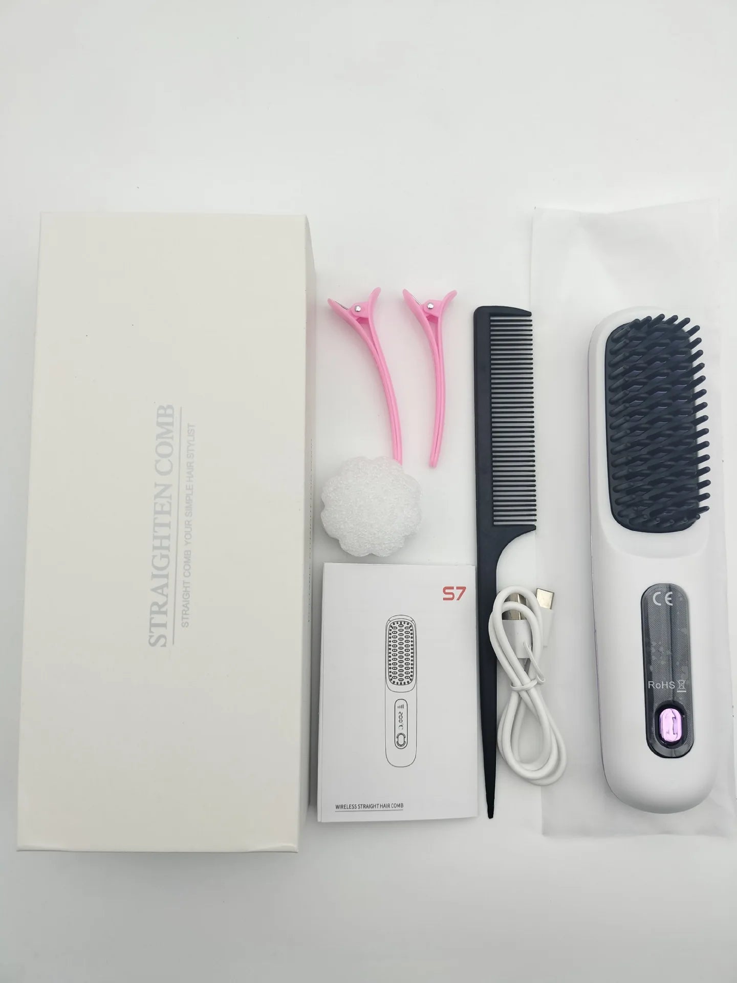 Novara Beauty Cordless Hair Straightener Brush - USB Rechargeable & Ionic