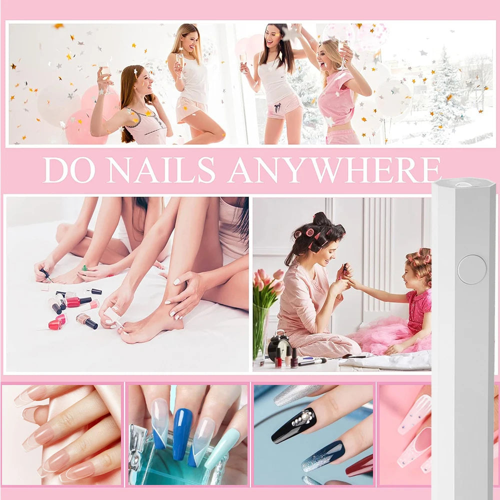 Novara Beauty Mini UV Nail Lamp - LED Cure for Gel Polish Manicure