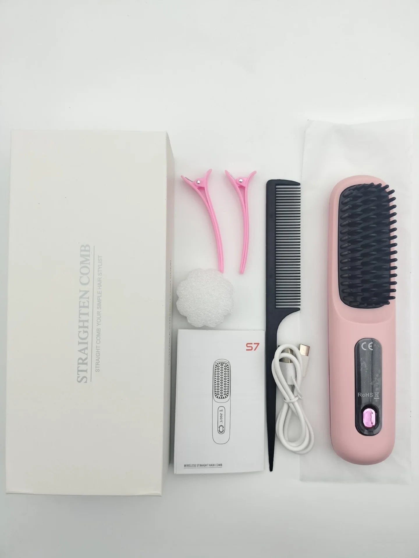 Novara Beauty Cordless Hair Straightener Brush - USB Rechargeable & Ionic