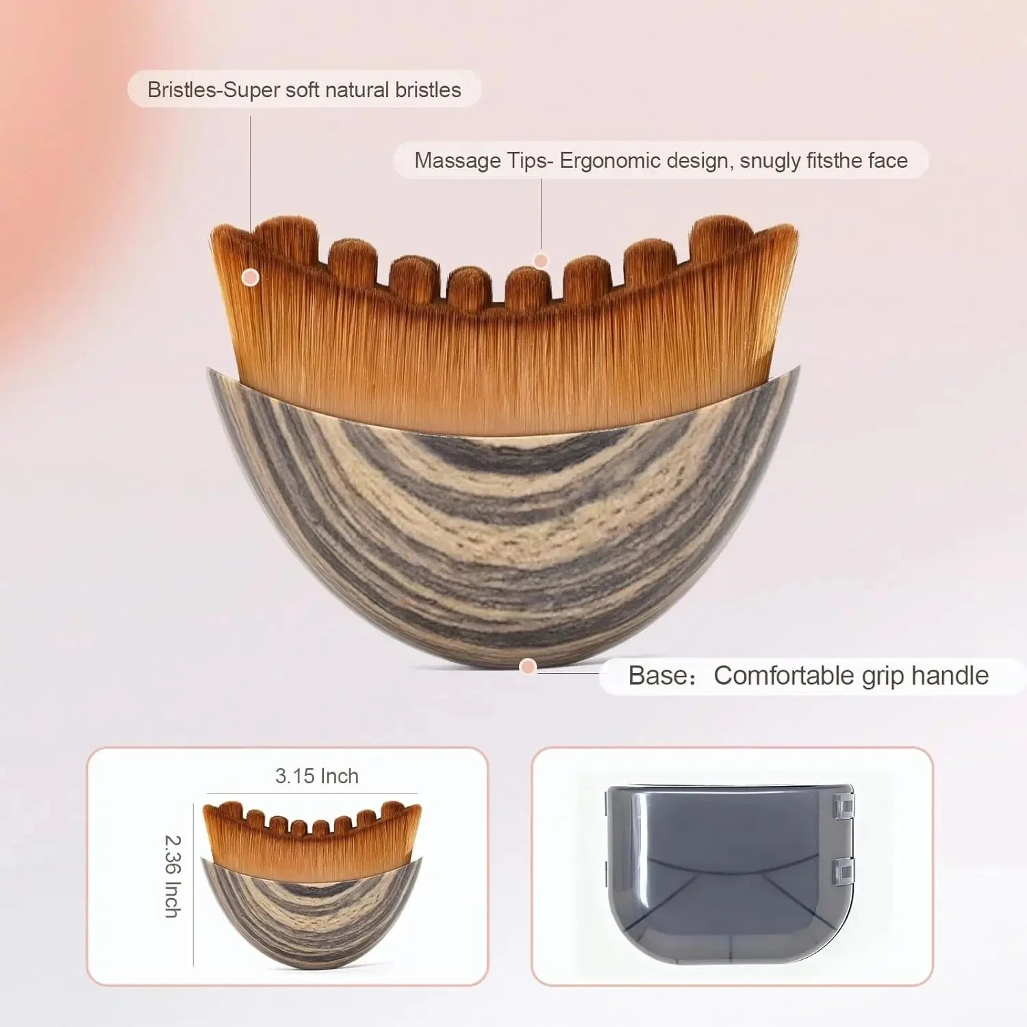 Novara Beauty Lymphatic Contour Face Brush - Drainage Massager Tool