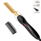 Novara Beauty 2 in 1 Hot Comb Straightener - Fast Heating Travel Anti-Scald