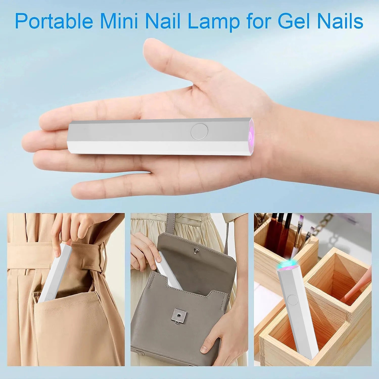 Novara Beauty Mini UV Nail Lamp - LED Cure for Gel Polish Manicure