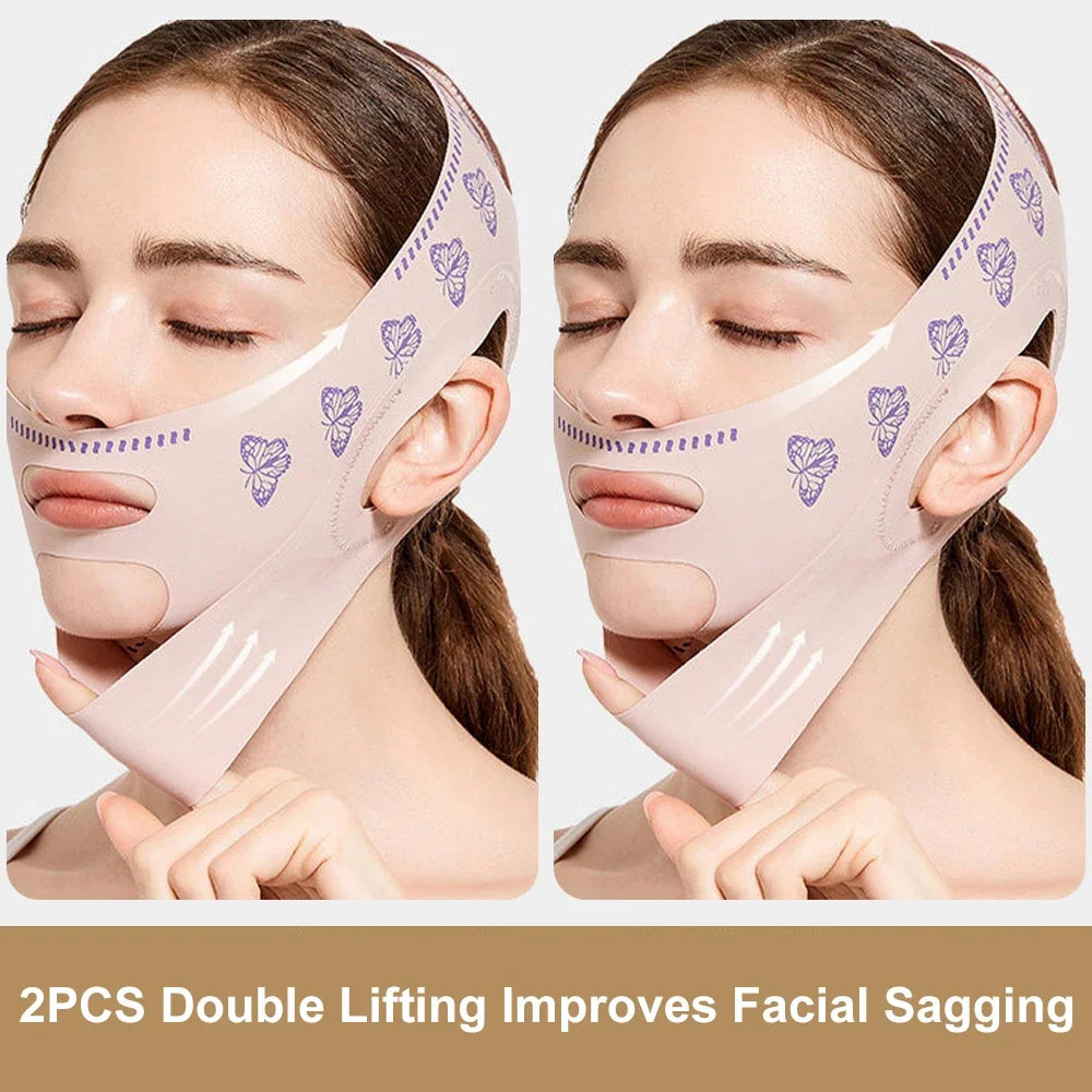 Novara Beauty Double Layer Chin Up Mask - V-Line Face Lift & Tighten Belt