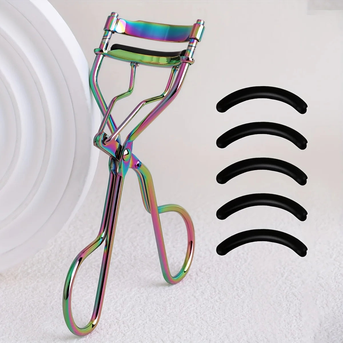 Novara Beauty Stainless Steel Eyelash Curler - 5 Silicone Pads Set