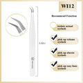 Eyelash Extensions Tweezers  With Fiber Tips Lash Artists High Precision Superhard Anti-Static Tweezer Makeup Tools Custom Logo