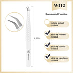 Eyelash Extensions Tweezers  With Fiber Tips Lash Artists High Precision Superhard Anti-Static Tweezer Makeup Tools Custom Logo