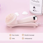 Novara Beauty Electric Silicone Facial Brush - Vibration & Roller Massager