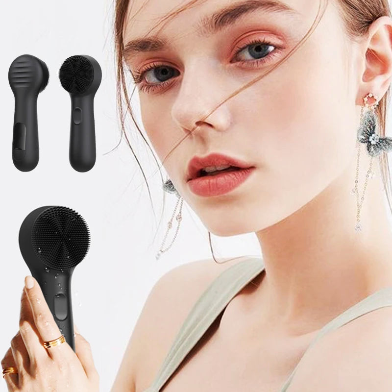 Novara Beauty Silicone Facial Cleansing Brush - USB Rechargeable Massager