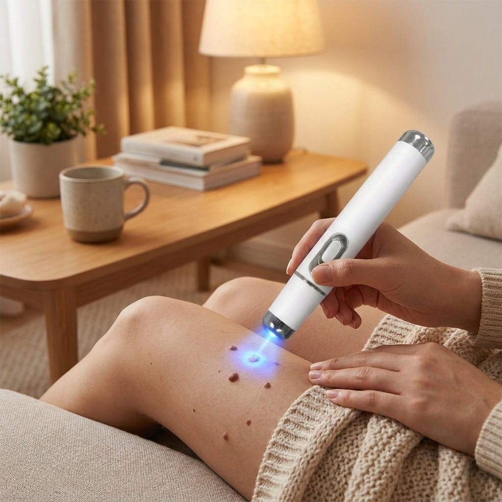 Novara Beauty Blue Light Wart Remover - Painless Portable Skin Care Tool